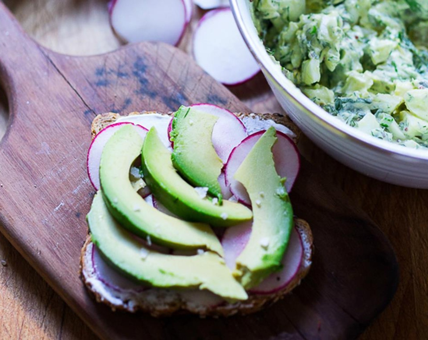 step 6 For sandwiches, spread bread with mayo and mustard if you like. Layer sliced Tomatoes (to taste),  avocado or sliced Radishes (to taste) or all.