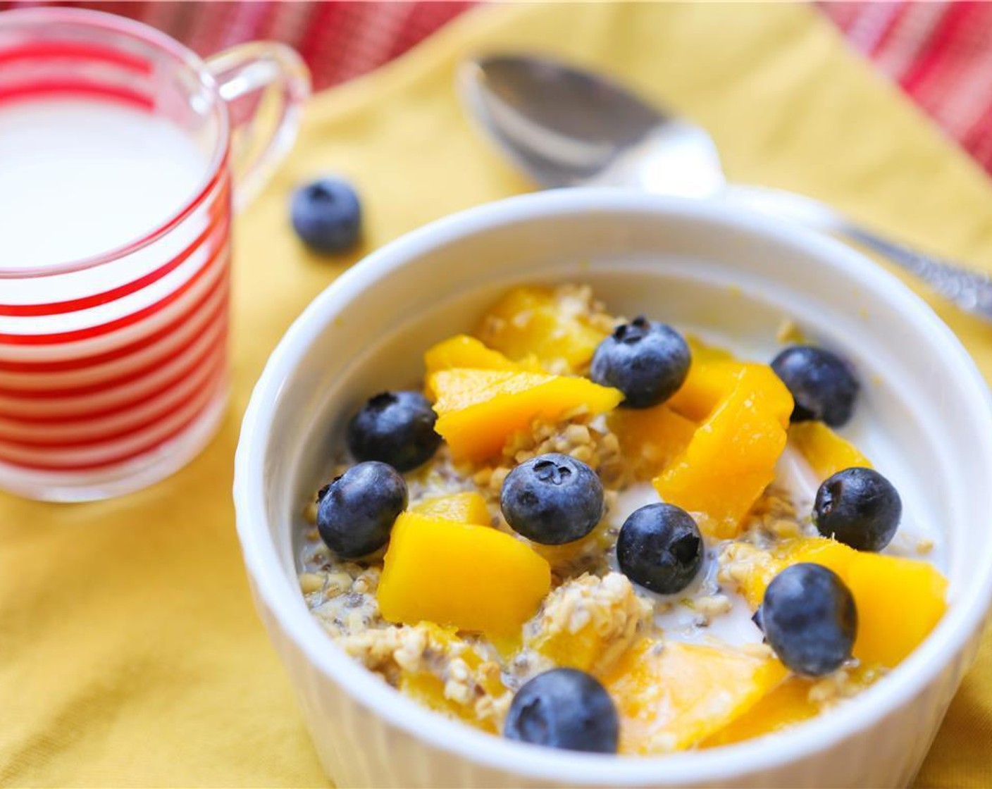 step 3 In the morning, pour contents into a bowl and microwave for 1 minute.