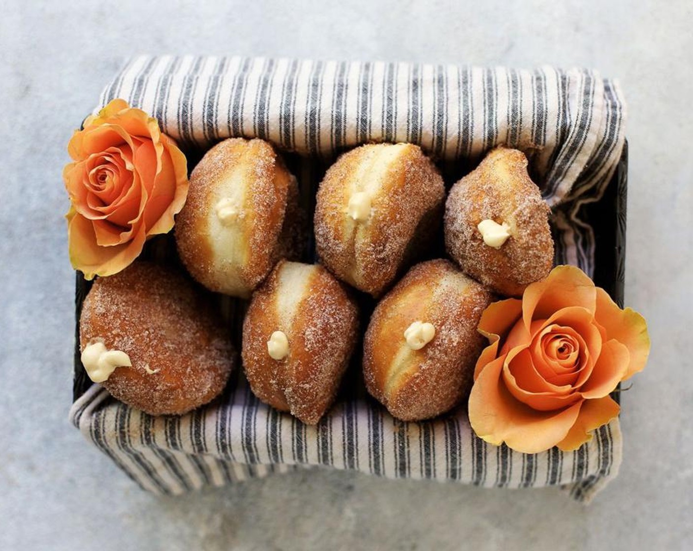 Salted Caramel Cream Cheese Filled Cinnamon and Sugar Donut