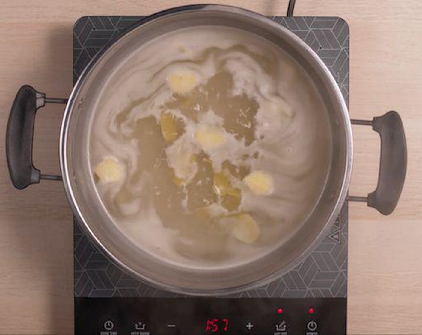 step 1 Add Water, Fresh Ginger (to taste), and Chicken Bouillon Powder (1 Tbsp). Stir and mix well.