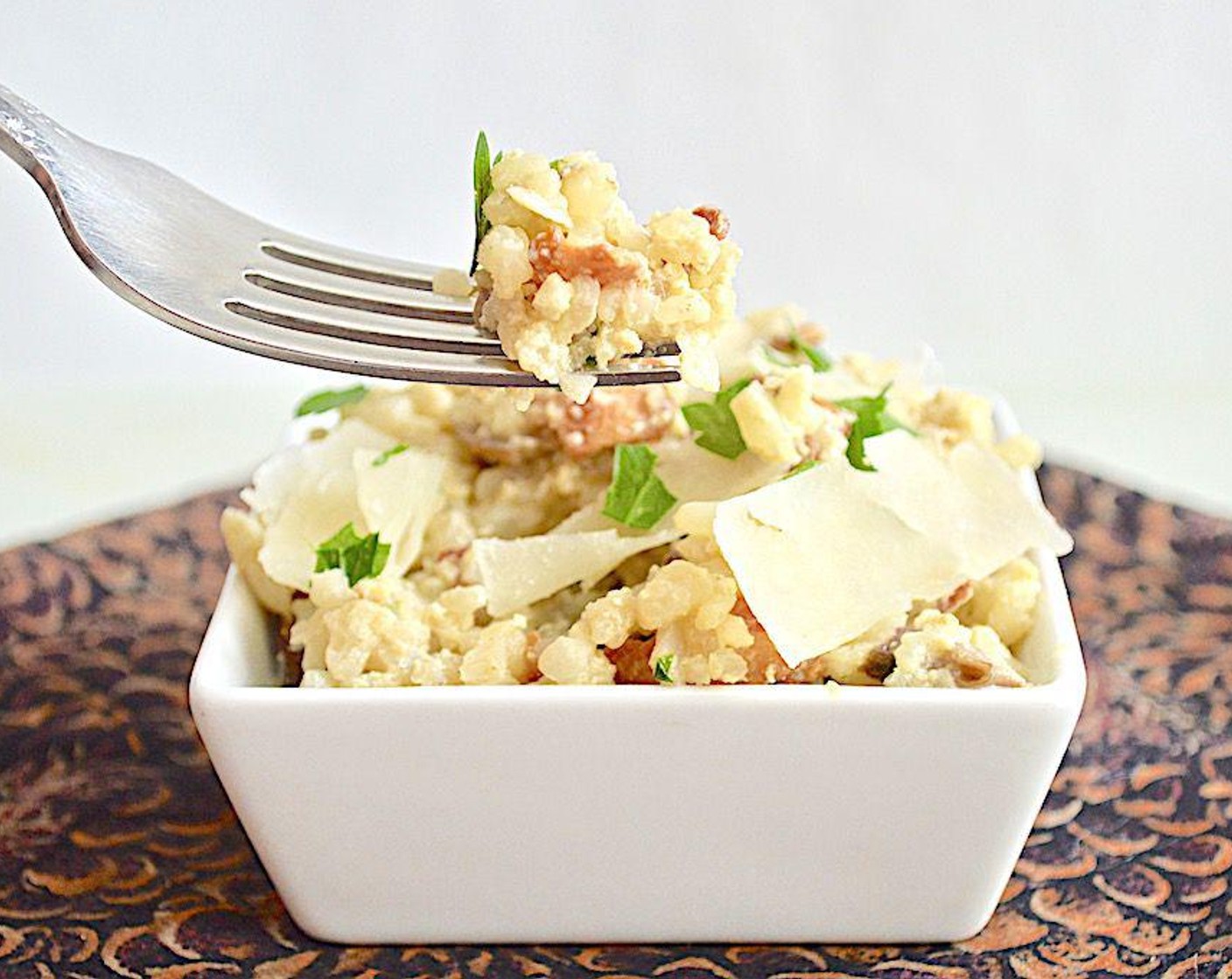 Cauliflower Rice Carbonara