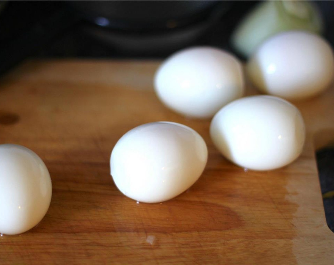 step 1 Boil water in a medium pot, add the Eggs (4) and boil for 8 minutes until hard boiled. Then cool the eggs under cold water and set in the fridge to cool completely.