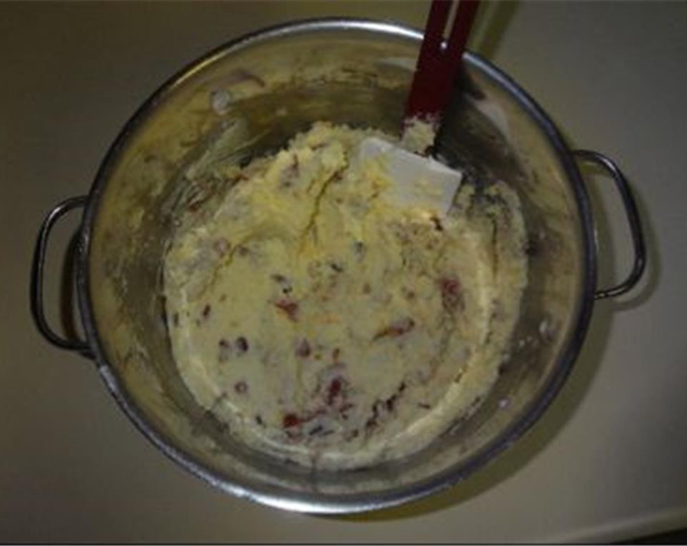 step 6 Place into container to mash (ricer, mixer, bowl, etc). If using a ricer, rice potatoes first and slice the Cream Cheese (1 cup) into small cubes for easier mixing.