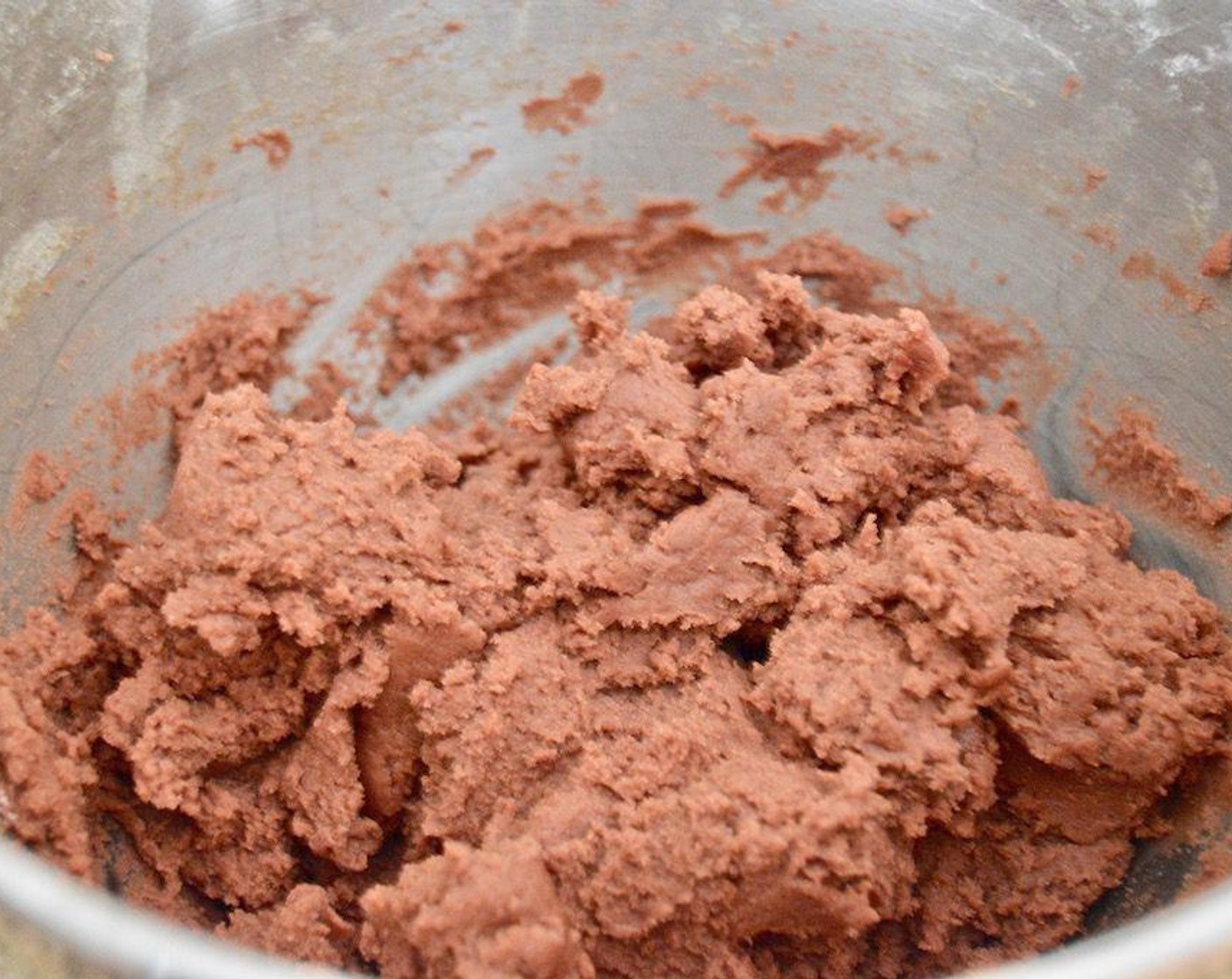 step 4 Finally, turn the speed to low and slowly add in the dry ingredients until you have a lovely dough. Cover the bowl and chill the dough in the refrigerator for at least 2-3 hours.