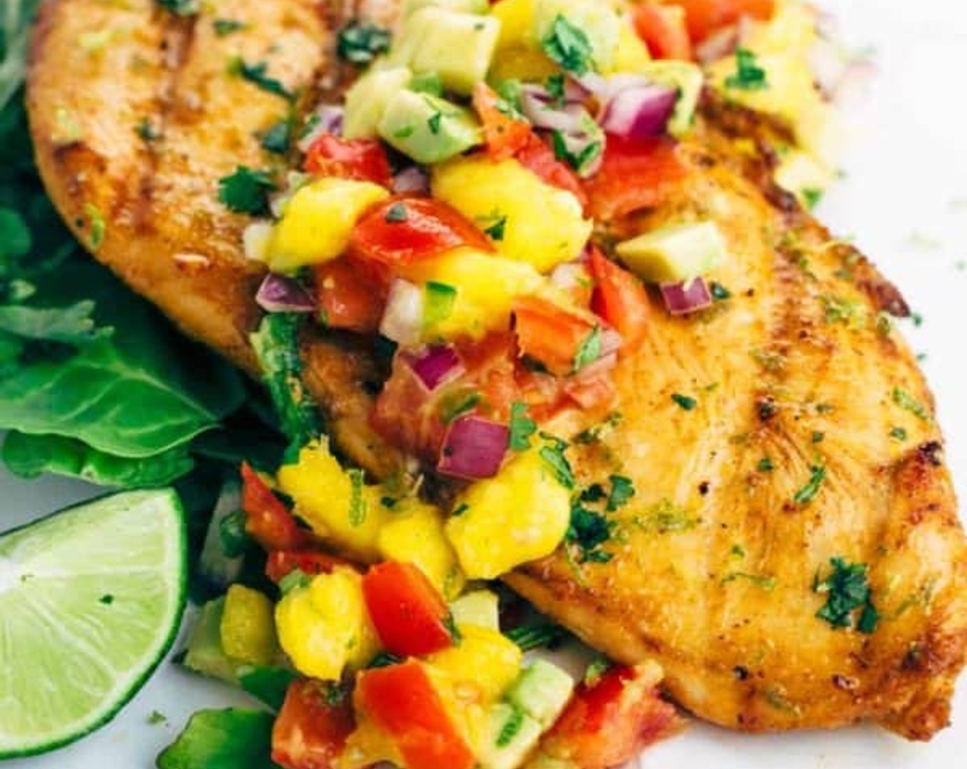 Grilled Tequila Lime Chicken with Mango Salsa