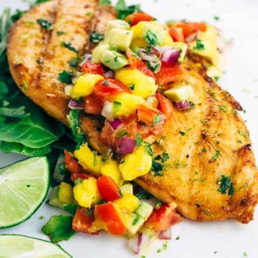 Grilled Tequila Lime Chicken with Mango Salsa Recipe | SideChef