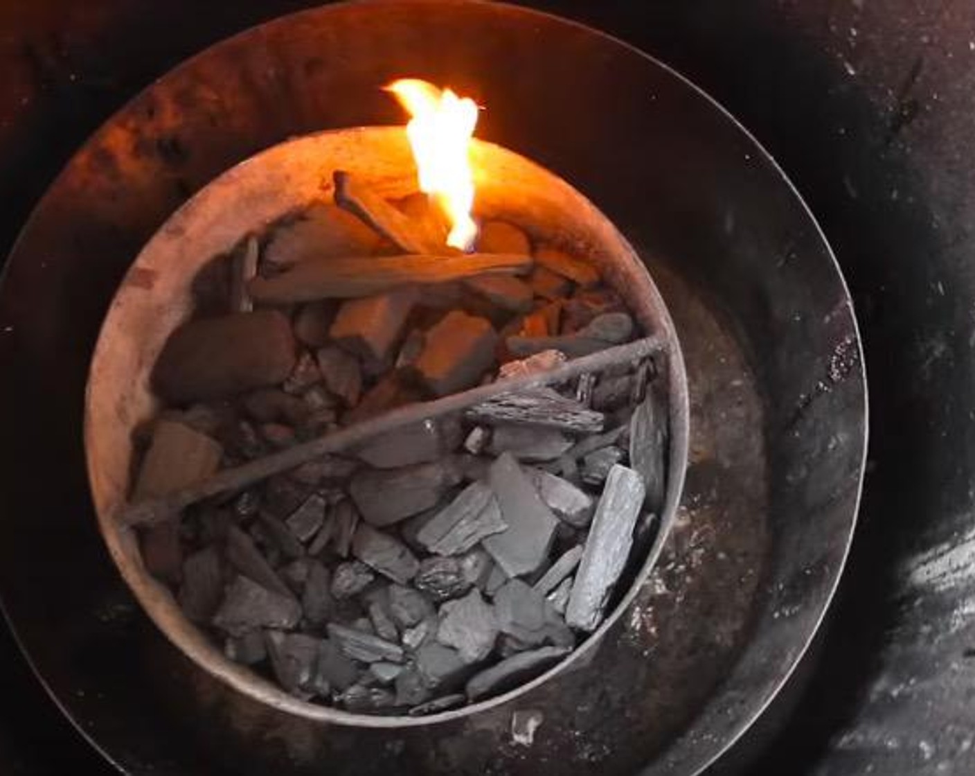 step 5 Prepare Smoker for indirect cooking at 275 degrees F (140 degrees C). Add a small chunk of pecan wood to hot coals for smoke flavor.