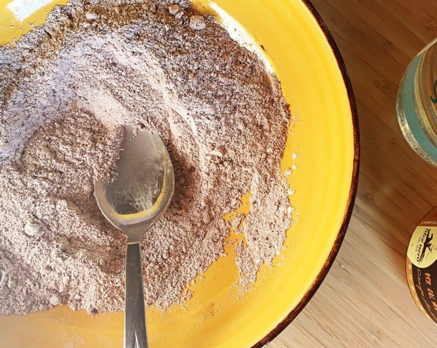 step 2 In a large bowl, mix together the Gluten-Free Oat Flour (1/2 cup), Rice Flour (1/4 cup), Almond Flour (2 Tbsp), Dark Cocoa Powder (2 Tbsp), Salt (1/4 tsp), and Baking Powder (1/2 tsp).
