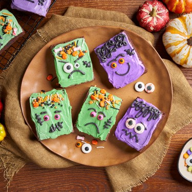 Brownies with Frankenstein Frosting Recipe | SideChef