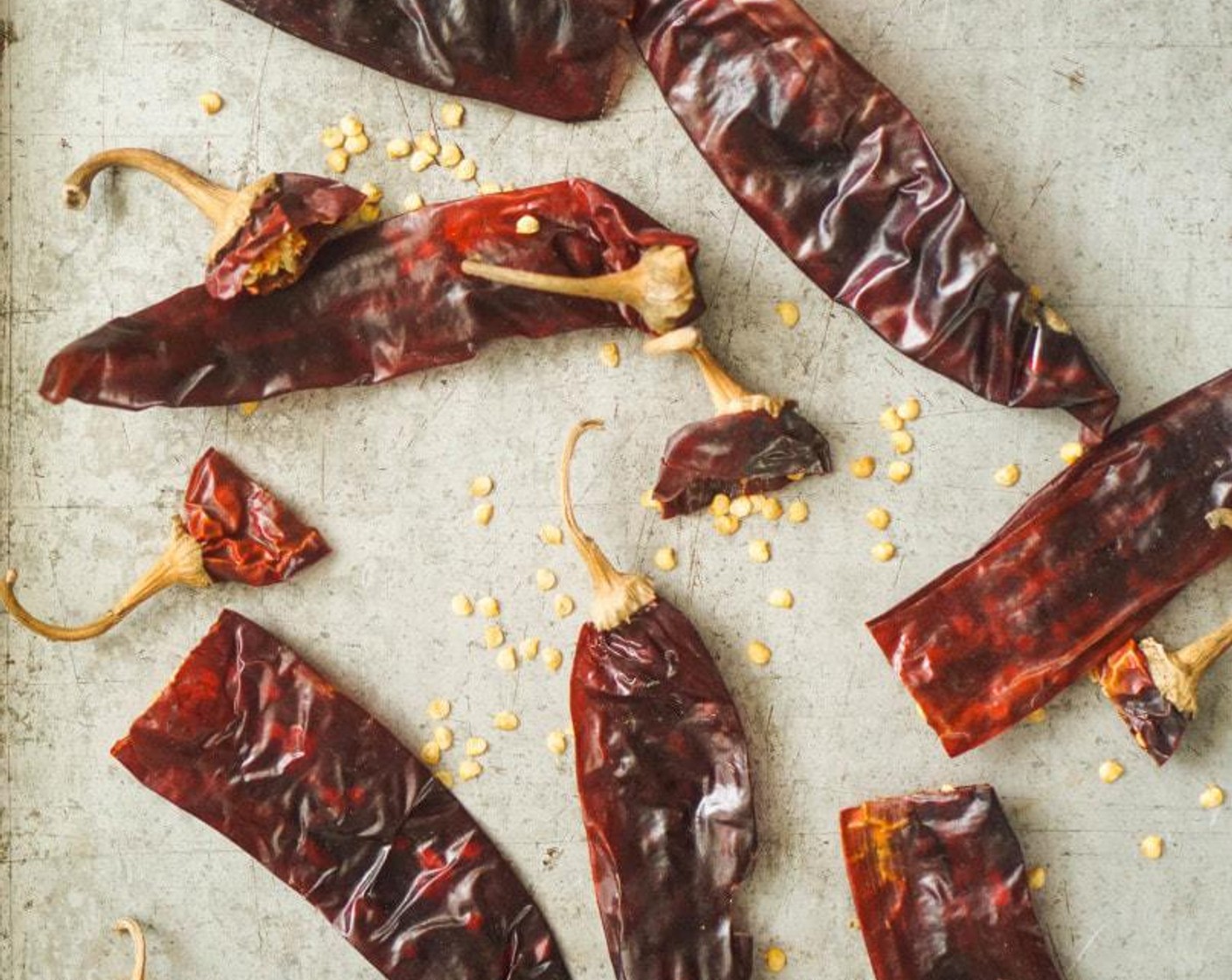 step 1 Place Dried Chili Peppers (4) in a small heatproof bowl, add boiling water to cover and soak until softened, about 25-30 minutes. Drain chiles, reserving soaking liquid.