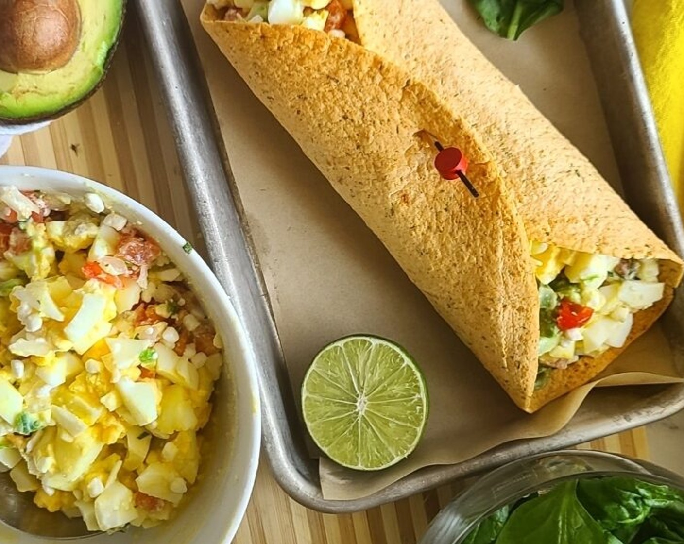 step 6 Pull up wrap sides until overlapping and secure with toothpick.
