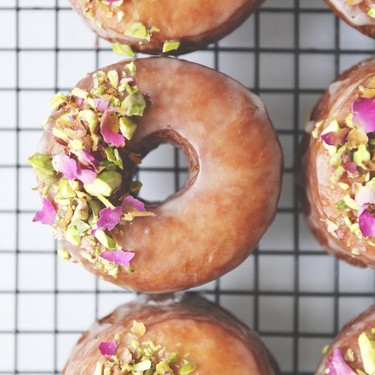 Rose + Pistachio Brioche Doughnuts Recipe | SideChef