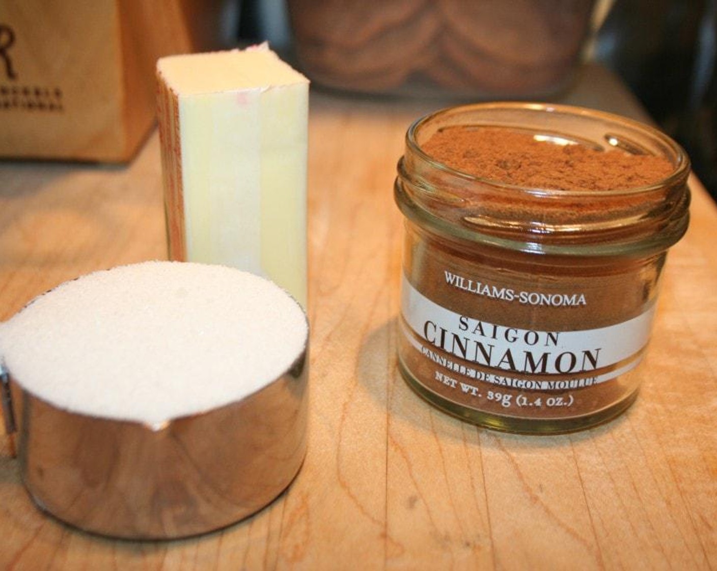 step 3 For the filling, mix the Simply Organic Cinnamon, Ground (2 tsp) and Granulated Sugar (1/3 cup) together and set aside.
