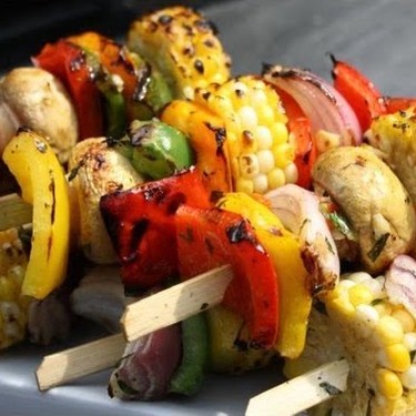Grilled Vegetarian Kebabs Recipe | SideChef