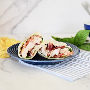 Chicken BLT Wrap with Basil Mayo Recipe | SideChef