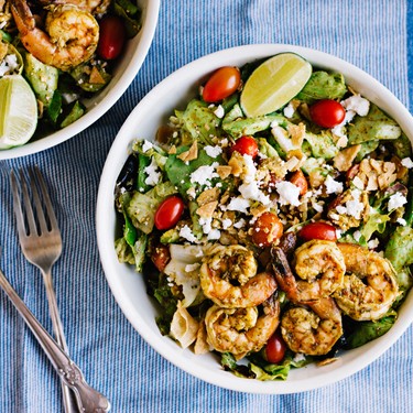 Shrimp and Avocado Taco Salad Recipe | SideChef