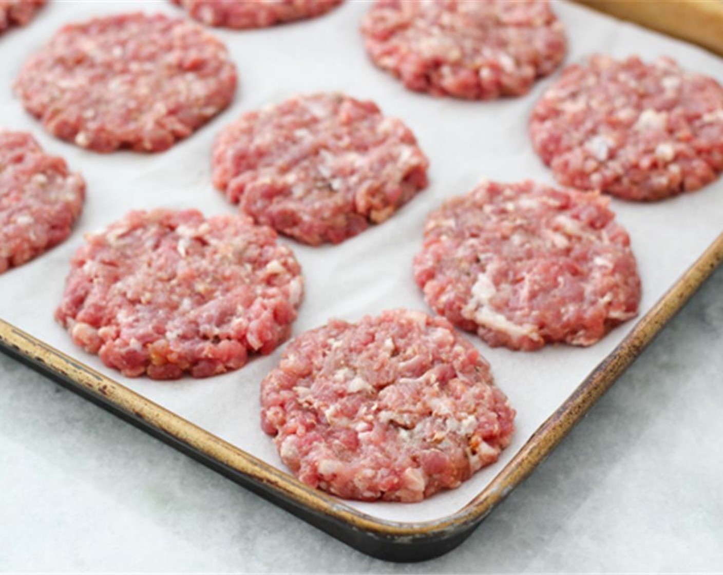 step 2 Shape the meat into 2½ - 3 inch patties.