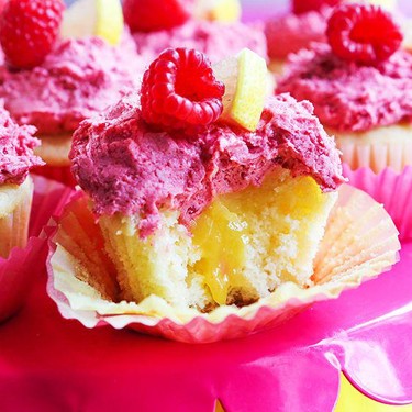 Lemon Cupcakes with Raspberry Buttercream Recipe | SideChef