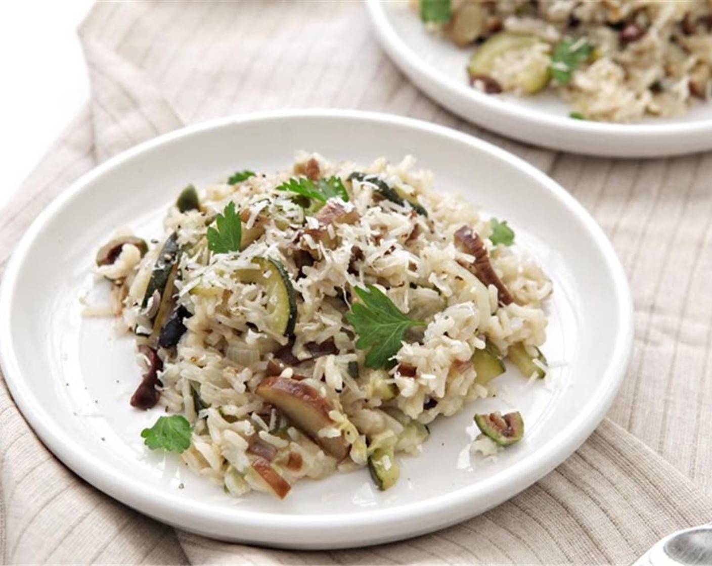 Japanese Eggplant, Zucchini, and Olive Rice Recipe | SideChef