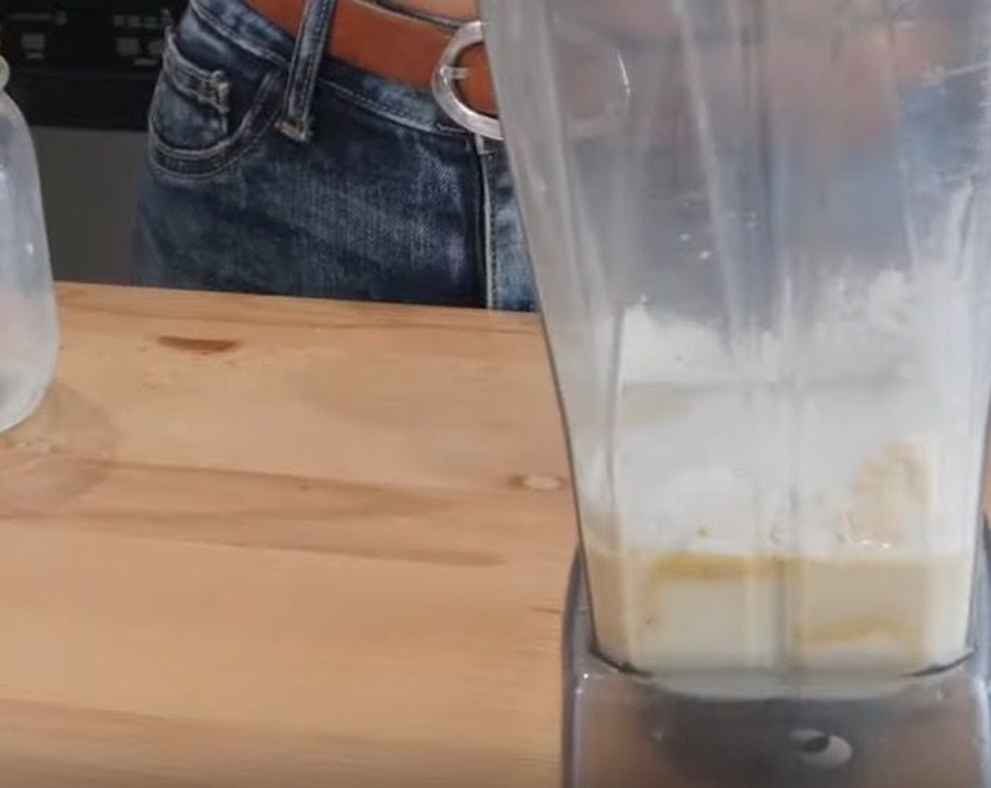 step 1 In a blender combine Firm Tofu (4 Tbsp), Unsweetened Soy Milk (1 cup), White Miso Paste (1 Tbsp), Nutritional Yeast (1 Tbsp), Tapioca Starch (3 Tbsp), Salt (1/2 tsp), and Simply Organic Garlic Powder (1/2 tsp) and blend on high until smooth.