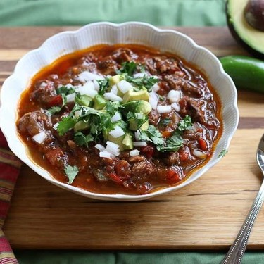 Paleo Bison, Bacon, and Pot Roast Chili Recipe | SideChef