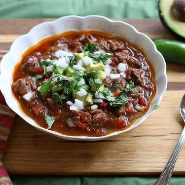 Paleo Bison, Bacon, and Pot Roast Chili Recipe | SideChef