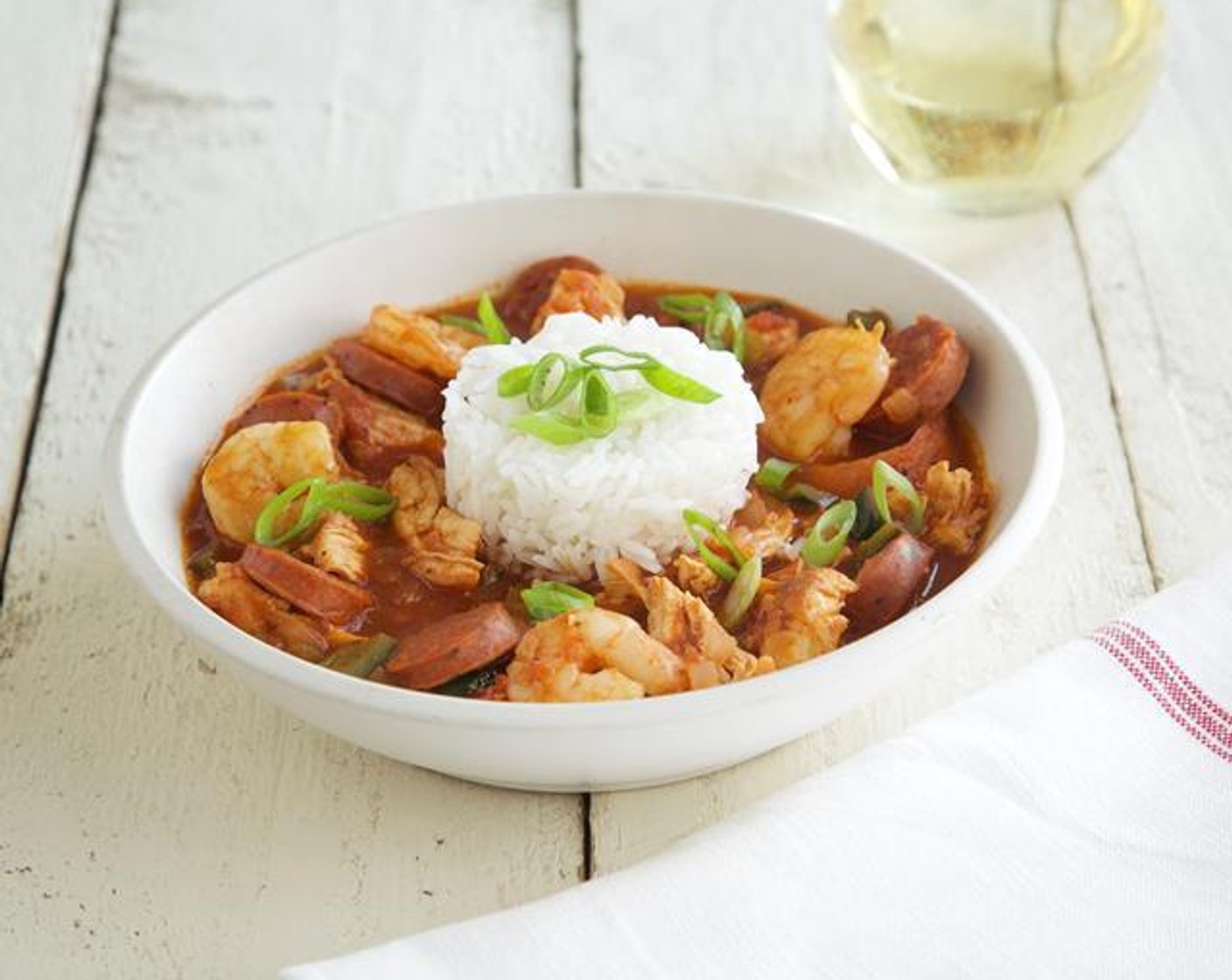 Weeknight Jambalaya with Chicken, Shrimp, Sausage