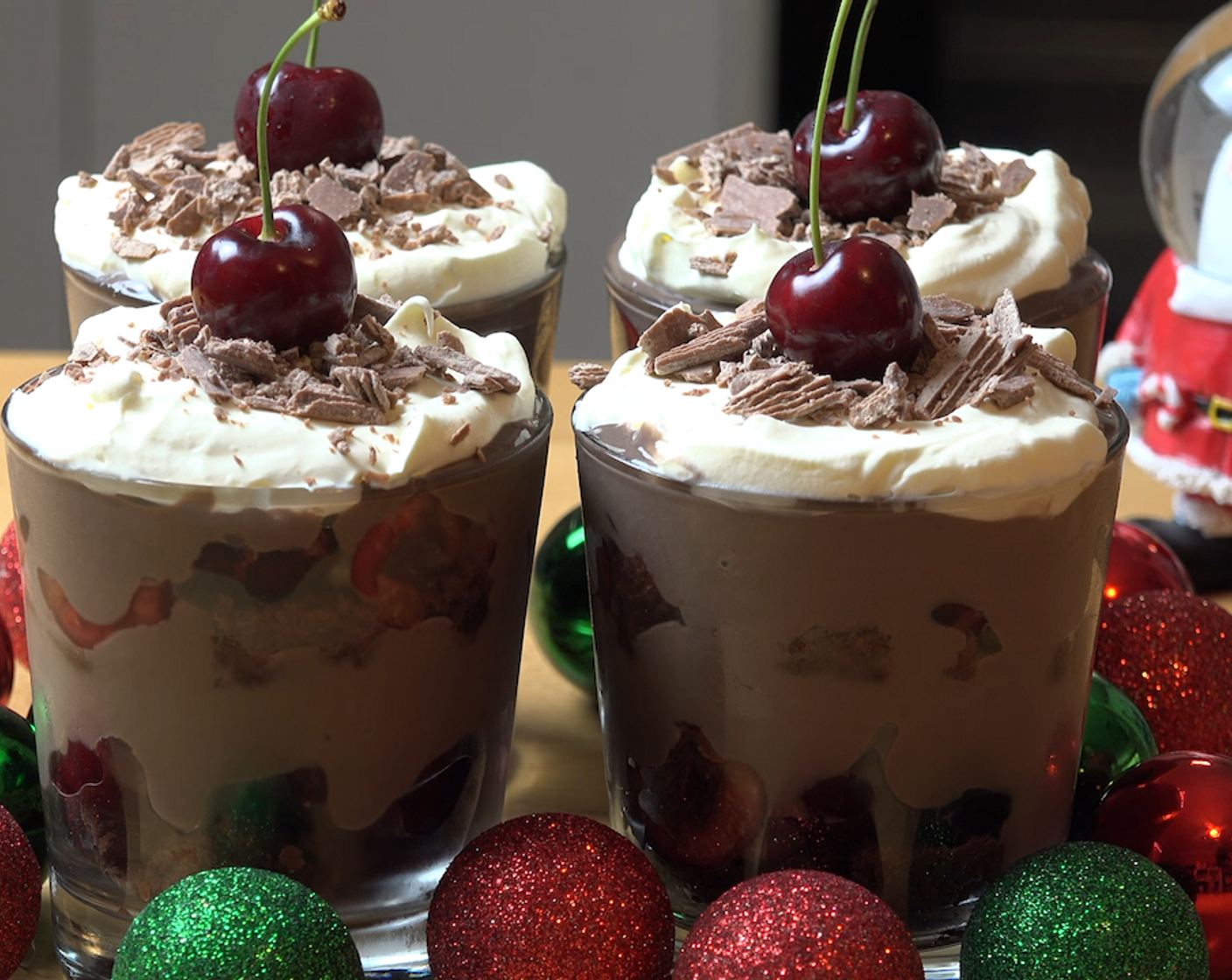 Cheater's Chocolate Cherry Trifles