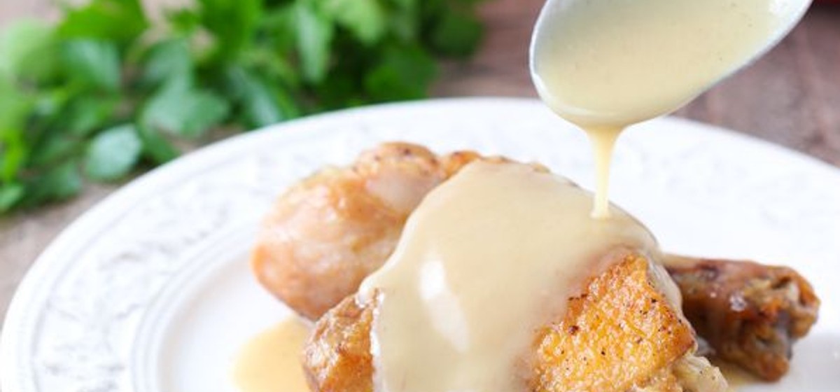 Garlic Braised Chicken in Creamy White Wine Sauce Recipe | SideChef