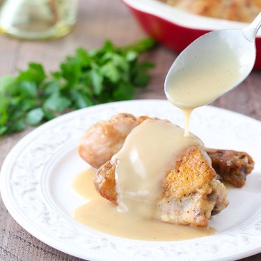 Garlic Braised Chicken in Creamy White Wine Sauce Recipe | SideChef