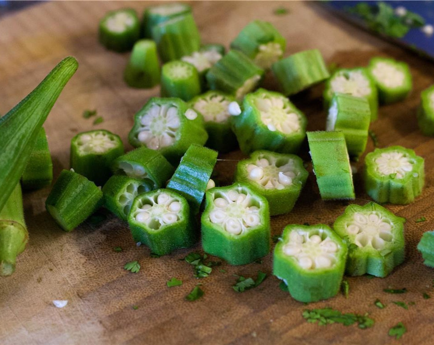 step 3 Slice the Okra (2 1/4 cups).