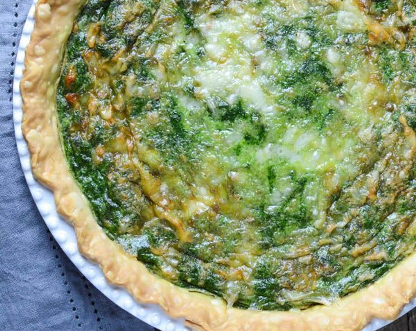 Homemade Spinach Gruyere Quiche