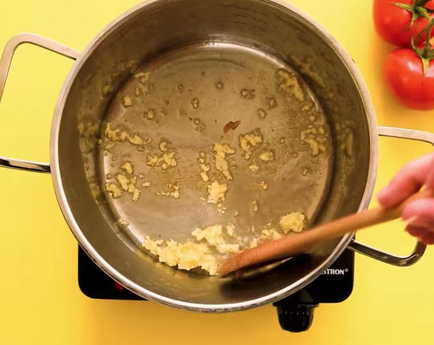 step 1 Heat Olive Oil (1 Tbsp) in a saucepan over medium heat, then add Garlic (3 cloves) and cook about 2 minutes.