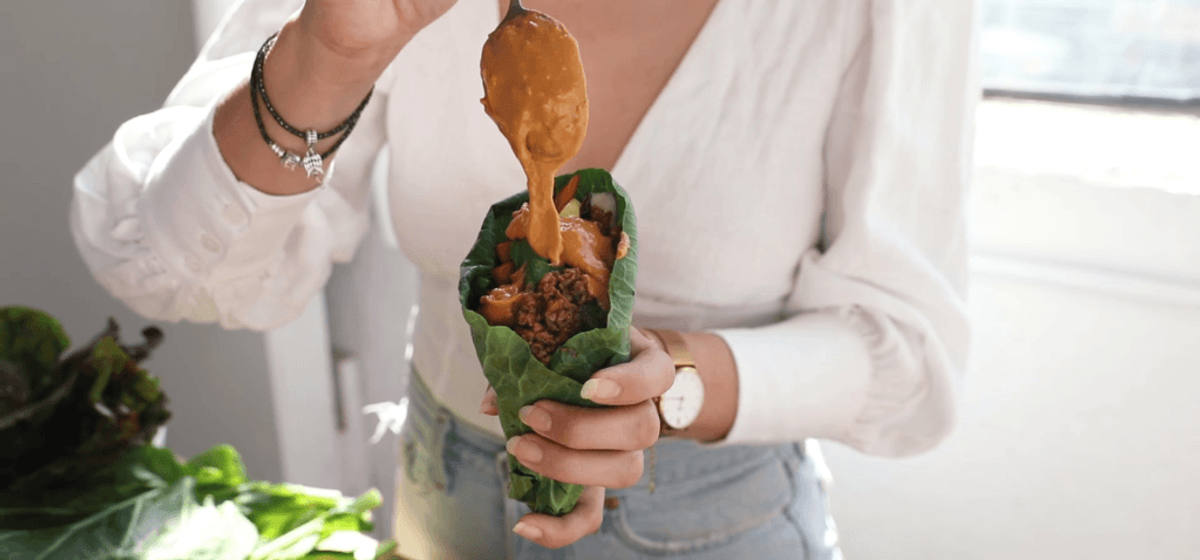 Collard Summer Salad Rolls with Lime Peanut Sauce Recipe | SideChef