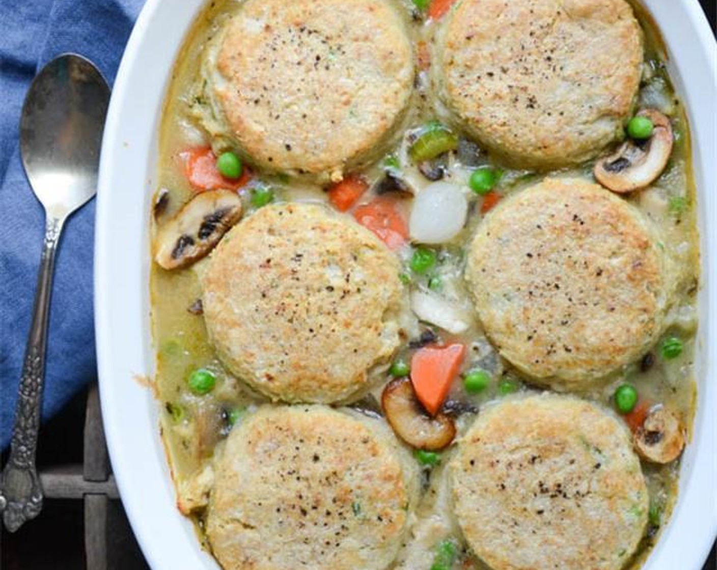 Turkey and Pepper Biscuit Pot Pie