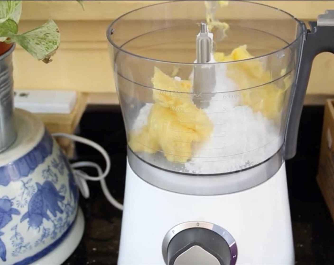 step 5 To make the crust, cream together Unsalted Butter (1 cup), Powdered Confectioners Sugar (1/2 cup), and Salt (1 tsp) in a food processor for 20 seconds.