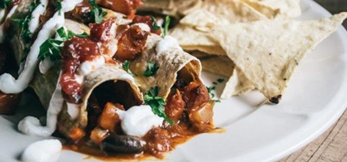 Butternut Squash and Black Bean Enchiladas Recipe | SideChef