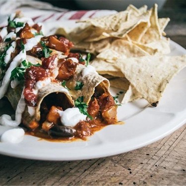 Butternut Squash and Black Bean Enchiladas Recipe | SideChef