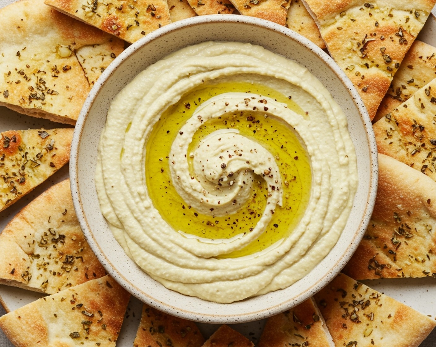 step 11 Drizzle some Olive Oil (as needed) top and serve with baked pita bread.