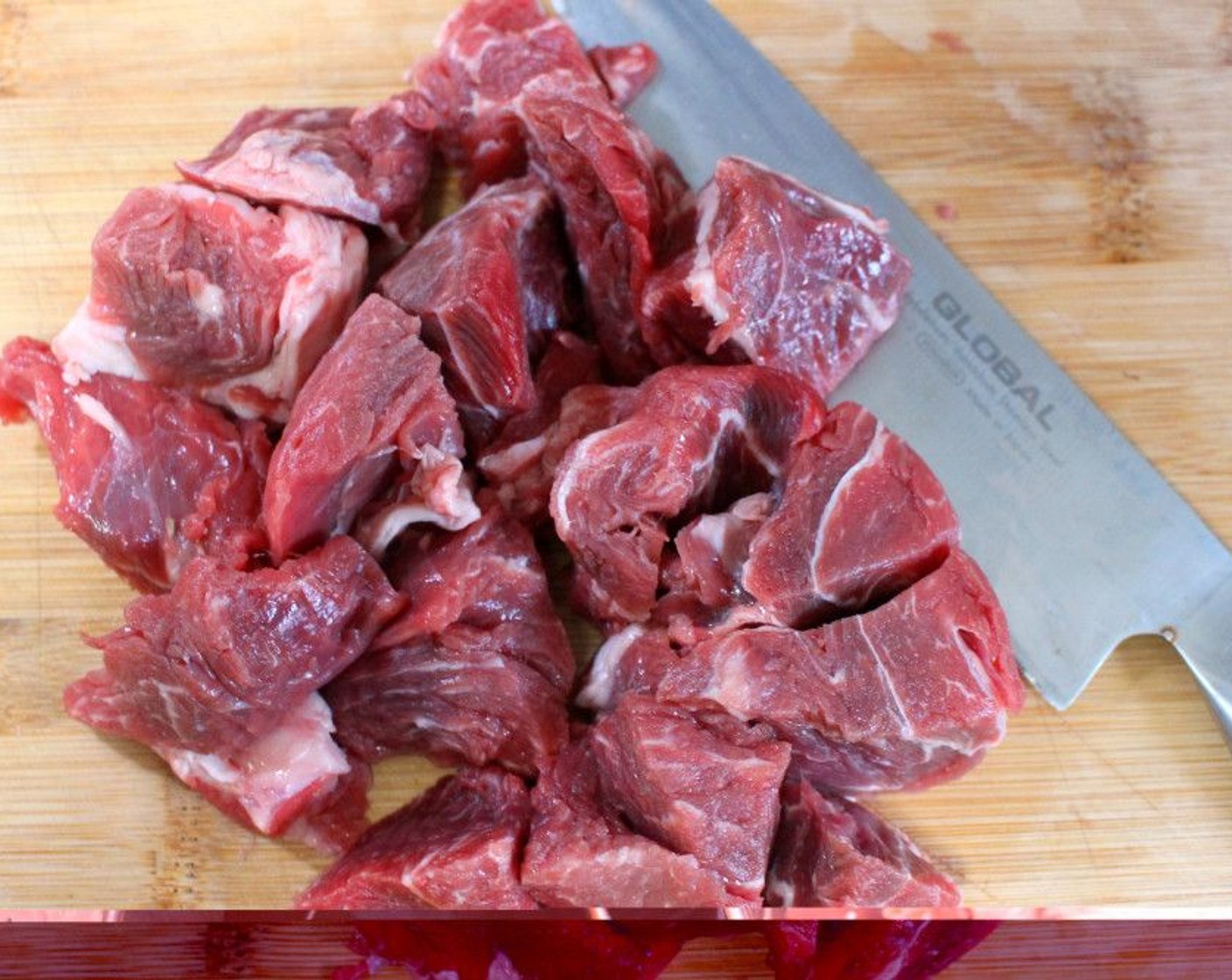 step 3 Cut the Beef (1.3 lb) into 1-inch cubes.