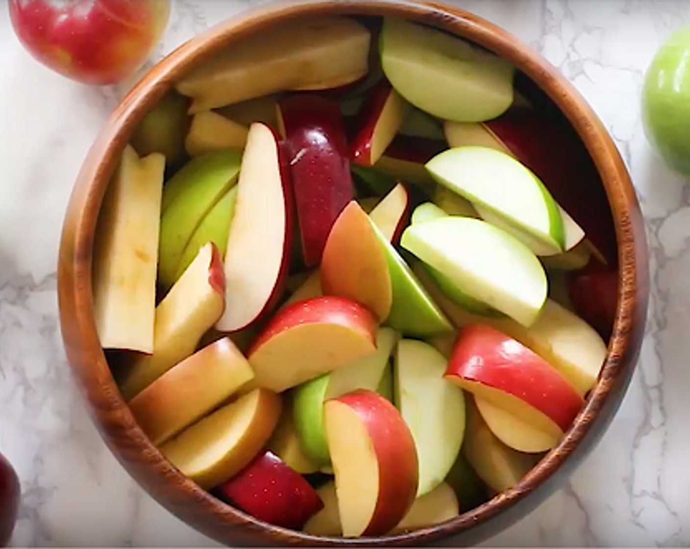 step 1 Slice your Apples (5 cups). Leave peel on. Place in a large bowl.