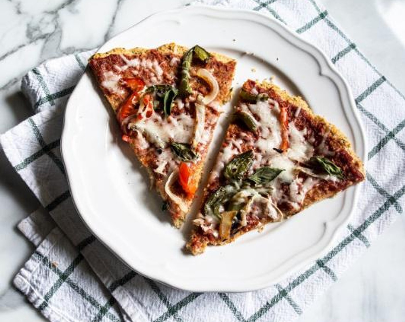 Rustic Roasted Veggie Pizza with Lentil Crust