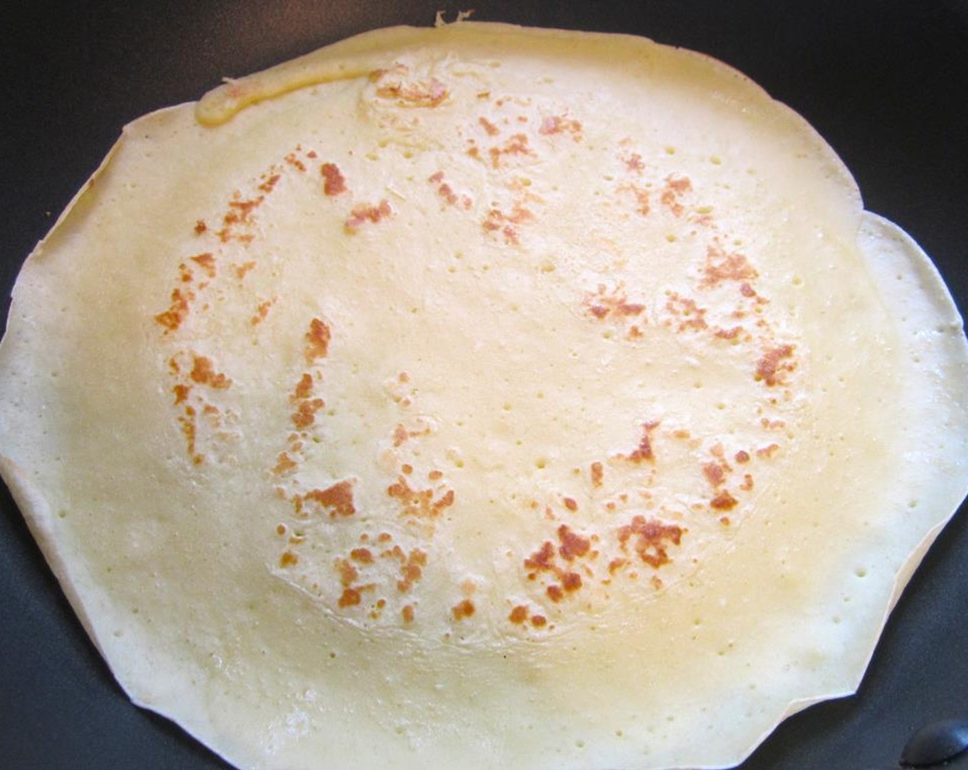 step 5 Make pancakes in a non-stick pan. Cook each until starting to brown.