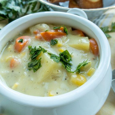 Vegan Corn Chowder Recipe | SideChef