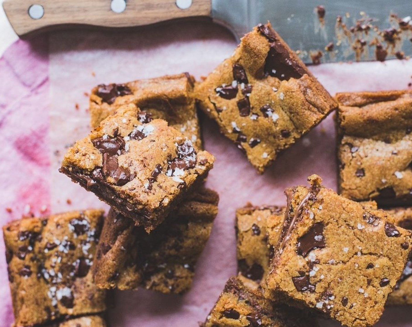 Brown Butter Nutella Filled Blondies