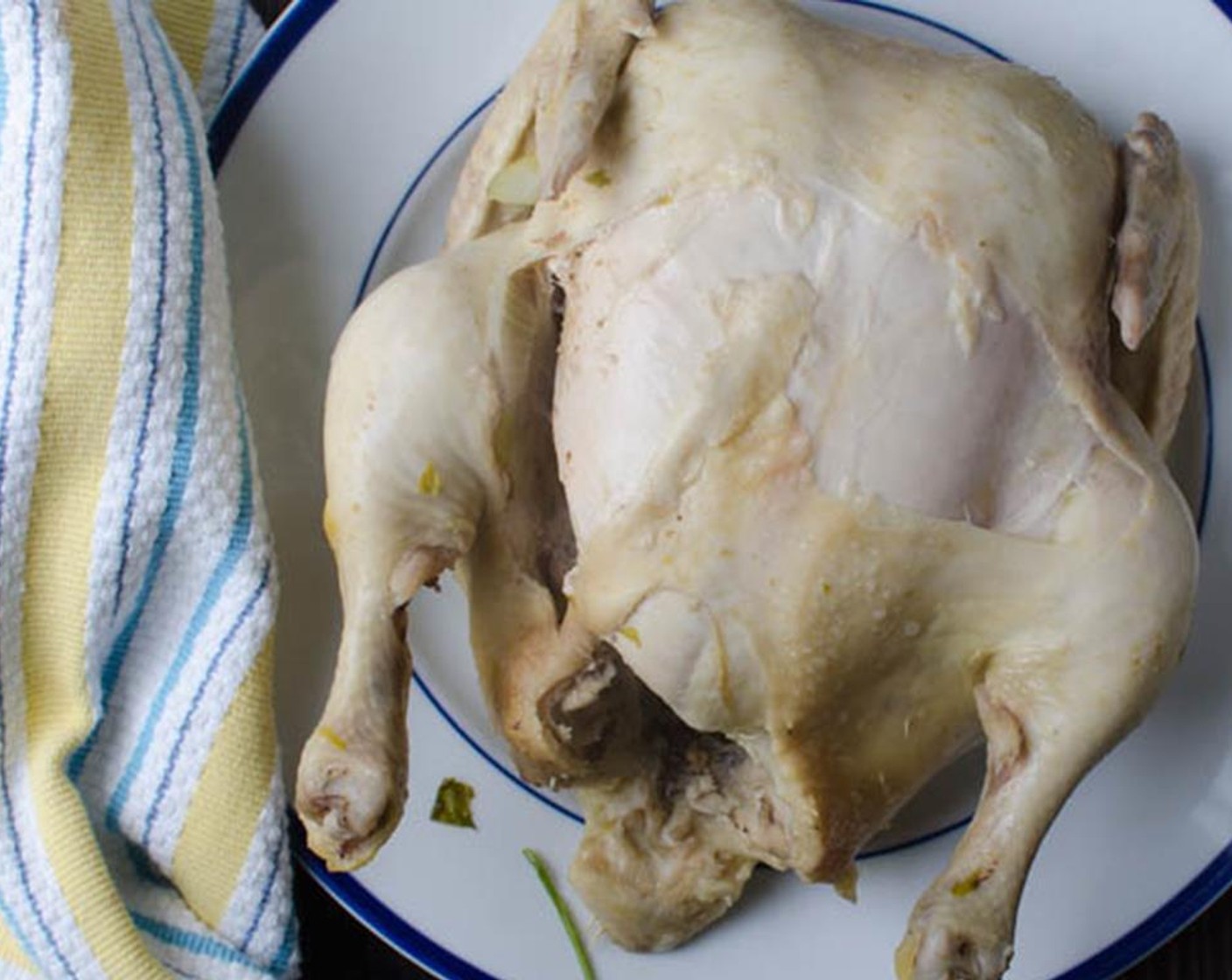 step 1 Rinse the Whole Chickens (4 lb) and place in a large dutch oven or heavy bottomed pot.