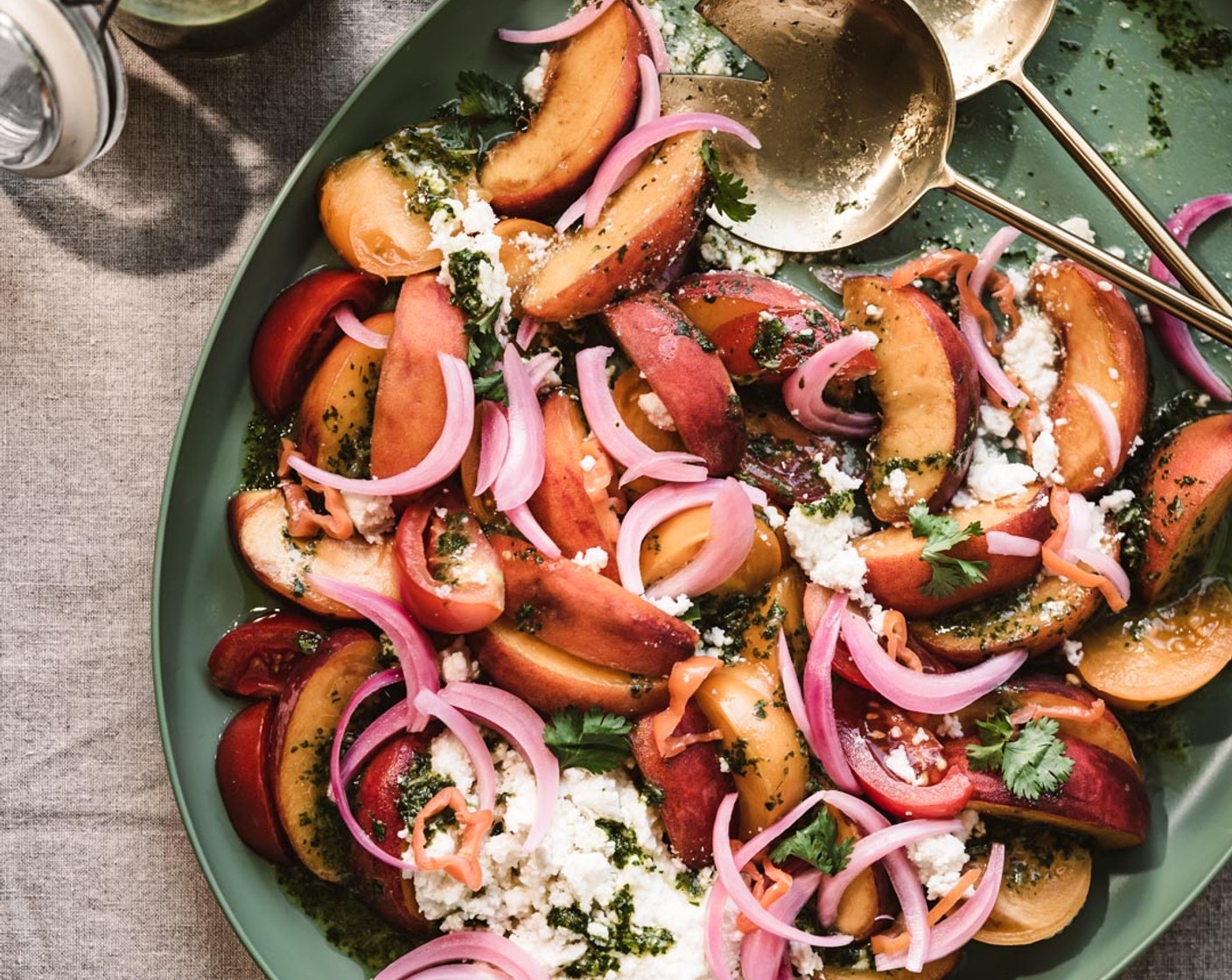 Spicy Tomato Peach Salad