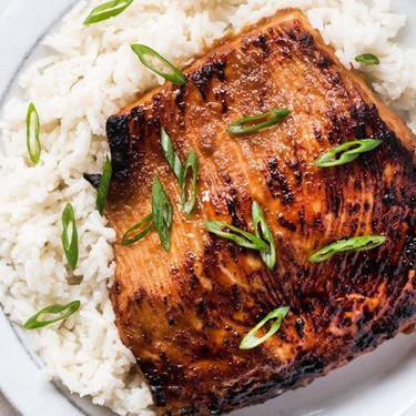 Miso Glazed Salmon with Coconut Rice Recipe | SideChef