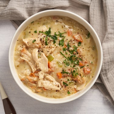 Creamy Chicken and Rice Soup Recipe | SideChef