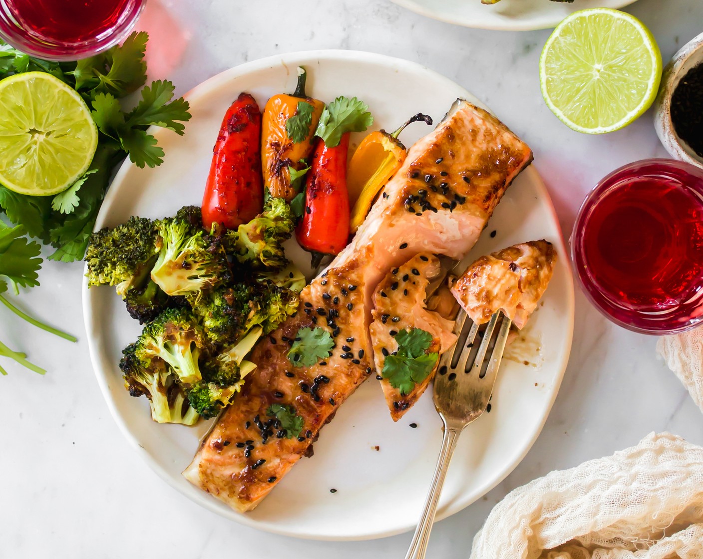 Baked Asian Salmon with Veggies